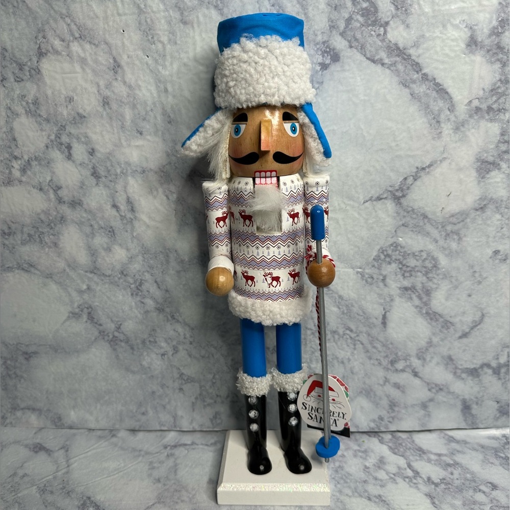 Sincerely Santa Christmas Skier Nutcracker